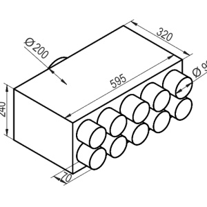 Distribuitor axial 10x90 racord DN200 - Img 2
