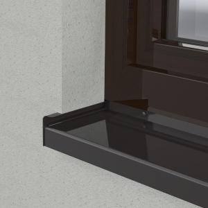 Glaf exterior Premium de aluminiu, latimi 50 - 400 mm, MARO RAL 8019 - Img 2