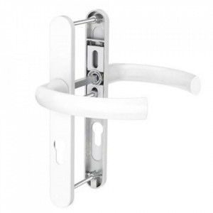 Maner usa de exterior cu sild, cu arc, culoare alb, 92 x 32 mm, Jowisz, material aluminiu