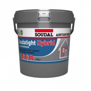 Membrana lichida bariera vapori pentru EXTERIOR, Soudal Soudatight Hybrid gri 6 kg
