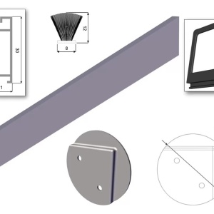 Plasa tantari FIXA cu perie, NOVA, Imitatie lemn, montaj in toc interior, Infoliere Renolit - Img 2