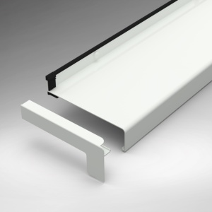 Set capace laterale glaf premium, Tip C, aluminiu, stanga - dreapta ALB - Img 2
