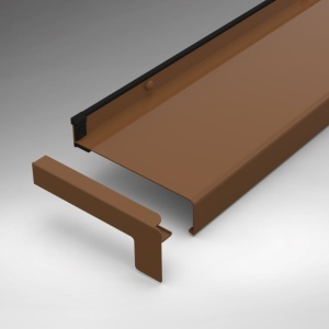 Set capace laterale glaf premium, Tip C, aluminiu, stanga - dreapta STEJAR AURIU RAL8003 - Img 2
