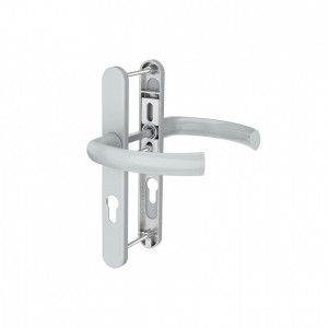 Maner usa de exterior cu sild, cu arc, culoare Argintiu RAL 8077, 92 x 32 mm, Jowisz, material aluminiu