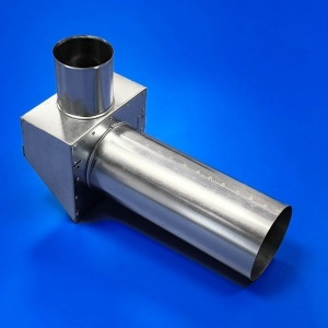 Plenum neizolat plat, racorduri mama, 1x75, racord valva DN125 - Img 3