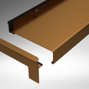 Set capace laterale glaf premium, Tip C, aluminiu, stanga - dreapta BRONZ INCHIS C33 - Img 2