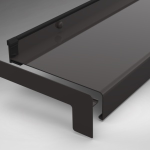 Set capace laterale glaf premium, Tip L, aluminiu, stanga - dreapta MARO RAL8019 - Img 4