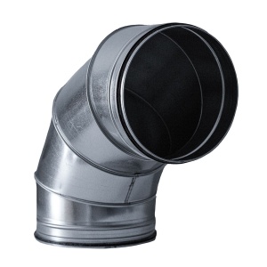 Cot 90° metalic Spiro Ø160 cu garnitură EPDM