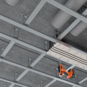 Difuzor liniar de climatizare fără ramă (încastrat în rigips), ERGOVENT LINEO-PRO CONDI 1000x20, 3 fante, racord D160 - Img 3