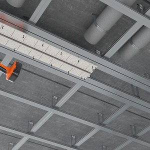 Difuzor liniar de ventilație fără cadru (încastrat în rigips) ERGOVENT LINEO PRO CONDI 125, 1050×20, racord 2×D125 - Img 3