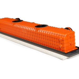 Difuzor liniar de ventilație fără ramă (încastrat în rigips), ERGOVENT LINEO-PRO PROFILE 1000x20, 1 fantă, racord D75 - Img 3