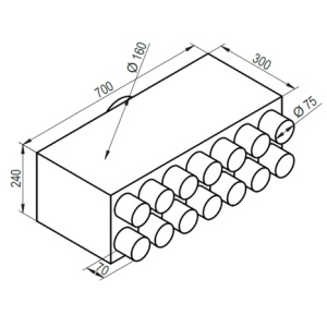 Distribuitor axial 14x75 racord DN200 - Img 2