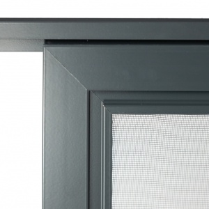 Plasa tantari usa GLISANTA - NOVA, MARO DESCHIS RAL 8014 MAT, 1 CANAT, actionare orizontala - Img 5