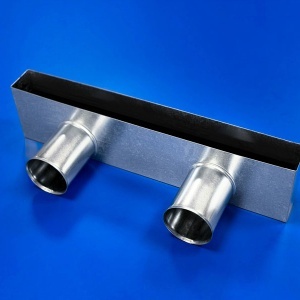 Plenum izolat, 2 racorduri laterale 2x90, 505x55x135 - Img 2
