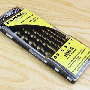 Set profesional de 5 burghie pentru lemn, Ø 3–8 mm, FAMAG 1594.835, otel HSS-G - Img 2