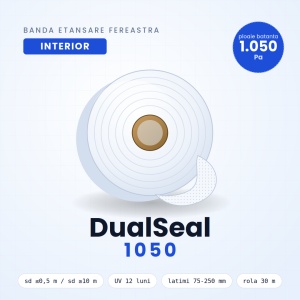 Banda Etansare Fereastra DualSeal 1050Pa, Interior, 90 mm x 30 metri, complet adeziva, Rezistenta UV 12 luni, bariera de vapori si etansa la aer - Img 2