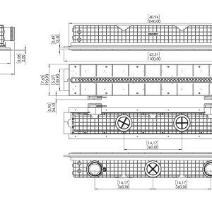 Difuzor liniar de ventilație fără ramă (încastrat în rigips), ERGOVENT LINEO-PRO PROFILE 1000x20, 1 fantă, racord D75 - Img 10