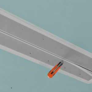 Difuzor liniar de ventilatie fără ramă (încastrat în rigips), ERGOVENT LINEO-PRO 500x20, racord 2xD75 - Img 10