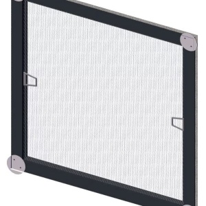 Plasa tantari FIXA cu perie, NOVA, Imitatie lemn, montaj in toc interior, Infoliere Renolit - Img 3
