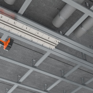 Difuzor liniar de ventilație fără cadru cu 2 slot-uri (încastrat în rigips), ERGOVENT LINEO-PRO CONDI 125, 2×1050×20, racord 2xD125 - Img 3