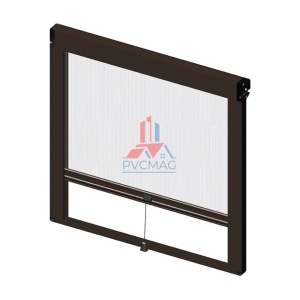 Plasa tantari tip RULOU, NOVA, MARO DESCHIS 8014, pregaurita pentru prindere in colturi, caseta profil 40 mm