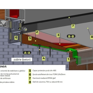 Suport stabilizator glaf premium pentru fatade tip caramida decorativa sau renovare - Img 2