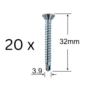 20 suruburi autoforante PH2, cap inecat 3.9x32