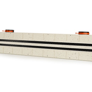 Difuzor liniar de ventilație fără ramă (încastrat în rigips), ERGOVENT LINEO-PRO PUZZLE 1050x20, 2 fante, racord D90