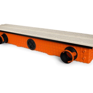 Difuzor liniar de ventilație fără ramă (încastrat în rigips), ERGOVENT LINEO-PRO PUZZLE 1050x20, 1 fantă, racord D75 - Img 4