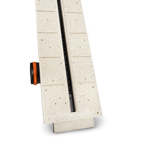 Difuzor liniar de ventilație fără ramă (încastrat în rigips), ERGOVENT LINEO-PRO PUZZLE 1050x20, 1 fantă, racord D90 - Img 2