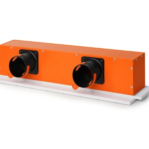 Difuzor liniar de ventilatie fără ramă (încastrat în rigips), ERGOVENT LINEO-PRO 600x20, racord 2xD75 - Img 2