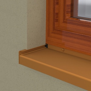 Glaf exterior Premium de aluminiu, latimi 50 - 400 mm,BRONZ DESCHIS C32 - Img 2