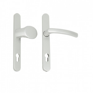 Maner usa de exterior cu sild si buton, cu arc,Blaugelb, culoare Argintiu, 92 x 30 mm, material aluminiu, KGT30