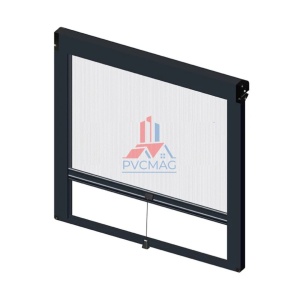Plasa tantari tip RULOU, NOVA, NEGRU 9005, pregaurita pentru prindere in colturi, caseta profil 40 mm