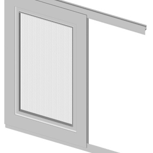 Plasa tantari usa GLISANTA - NOVA, MARO DESCHIS RAL 8014 MAT, 1 CANAT, actionare orizontala - Img 8