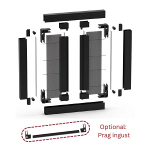 Plasa tantari usa tip plisse, STEJAR AURIU, pliabila, 2 CANATE - Img 2