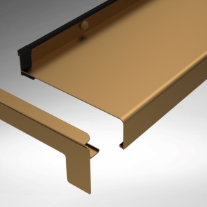 Set capace laterale glaf premium, Tip C, aluminiu, stanga - dreapta BRONZ DESCHIS C32 - Img 2