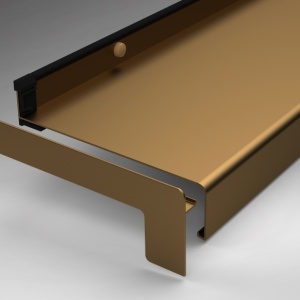 Set capace laterale glaf premium, Tip L, aluminiu, stanga - dreapta BRONZ DESCHIS C32 - Img 4