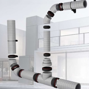 Tubulatură izolată ADURO pentru sisteme de ventilație - diametru D125 - Img 3