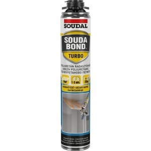 Adeziv poliuretanic montaj izolatie termica, Soudal SOUDABOND TURBO 750ml, uscare rapida