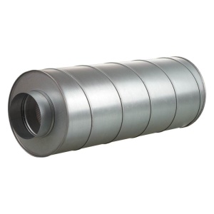 Atenuator de zgomot rigid circular L = 600 mm , izolatie de 50 mm – diametru D250