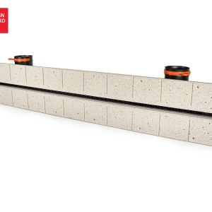 Difuzor liniar de ventilație fără ramă (încastrat în rigips), ERGOVENT LINEO-PRO PUZZLE 1050x20, 1 fantă, racord D75