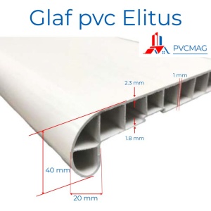 Glaf Interior PREMIUM PVC Elitus – Alb mat - White matt, latimi 150 - 400 mm - Img 5