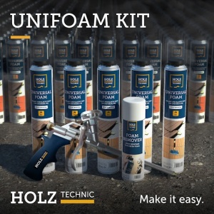 Kit 5 Spume Poliuretanice, Pistol, Cleaner Holz Technic Universal Foam – Set Complet pentru Izolare și Fixare - Img 2