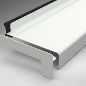 Set capace laterale glaf premium, Tip L, aluminiu, stanga - dreapta ALB - Img 2