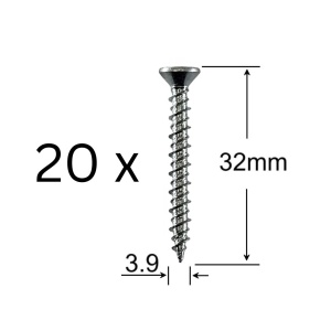 Set suruburi autofiletante PH2, cap inecat 3.9x32 x 20 BUC