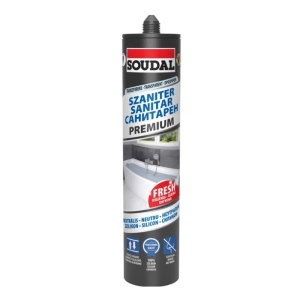 Silicon Neutral Premium Soudal pentru Baie si Bucatarie – Transparent, 280 ml, Non-Coroziv, Anti-Mucegai,