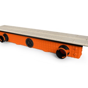 Difuzor liniar de ventilație fără ramă (încastrat în rigips), ERGOVENT LINEO-PRO PUZZLE 1050x20, 1 fantă, racord D90 - Img 6
