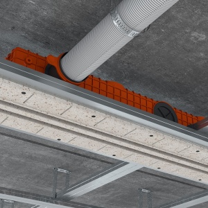 Difuzor liniar de ventilație fără ramă (încastrat în rigips), ERGOVENT LINEO-PRO PUZZLE 1050x20, 2 fante, racord D75 - Img 4