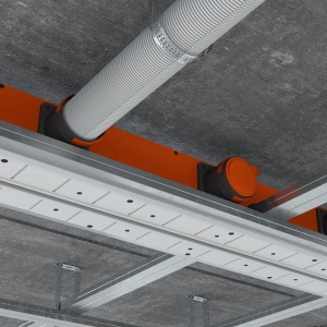 Difuzor liniar de ventilatie fără ramă (incastrat in rigips), ERGOVENT LINEO-PRO VERTICAL 600x20, racord 2xD75 - Img 4